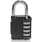 Newhouse Hardware Combination Padlock, Number of Dials 4, Customizable 4-Digit Lock Combo, Black NHH-NUMLK-BLK - alternate 1